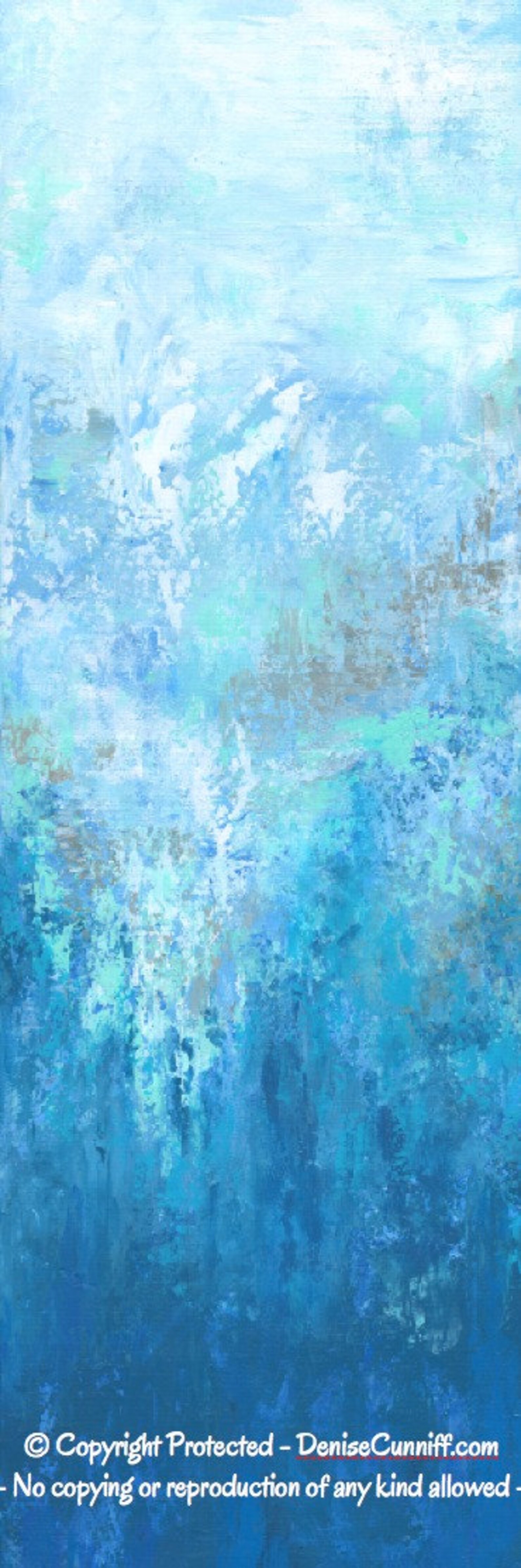 Oversized Blue & White Abstract Wall Art Canvas Navy Aqua Etsy