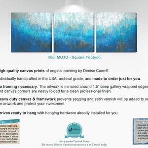 3 Piece Wall Art Canvas Abstract Prints, Set of Three Bedroom Pictures ...