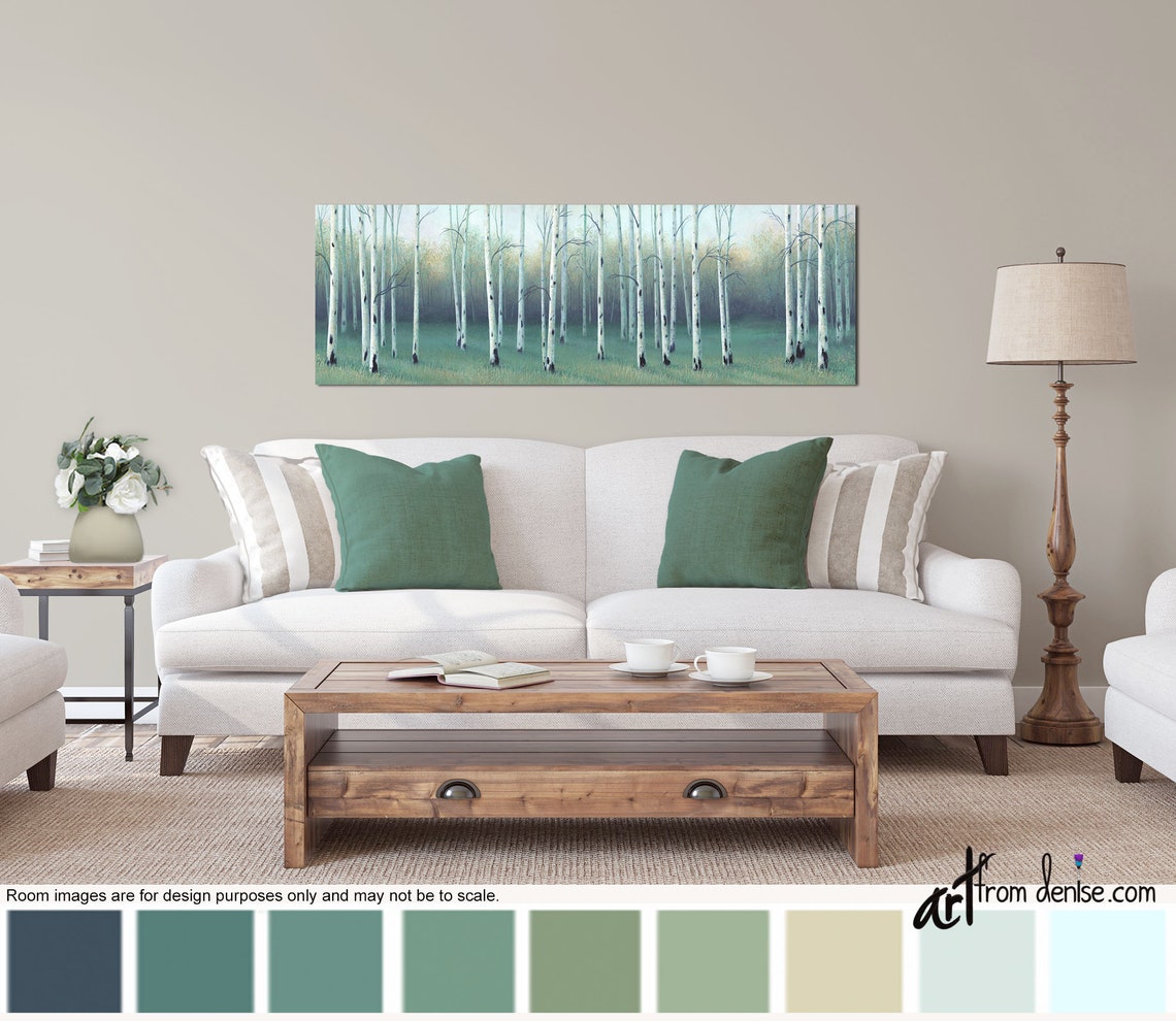 Long Horizontal Wall Art Canvas Print of Panoramic Tree Etsy