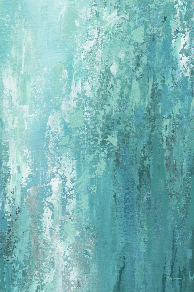 Extra large abstract 3 piece canvas art for grey teal master Etsy