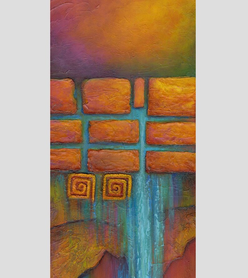 Southwestern Art Tall Narrow Vertical Wall Art Canvas - Etsy