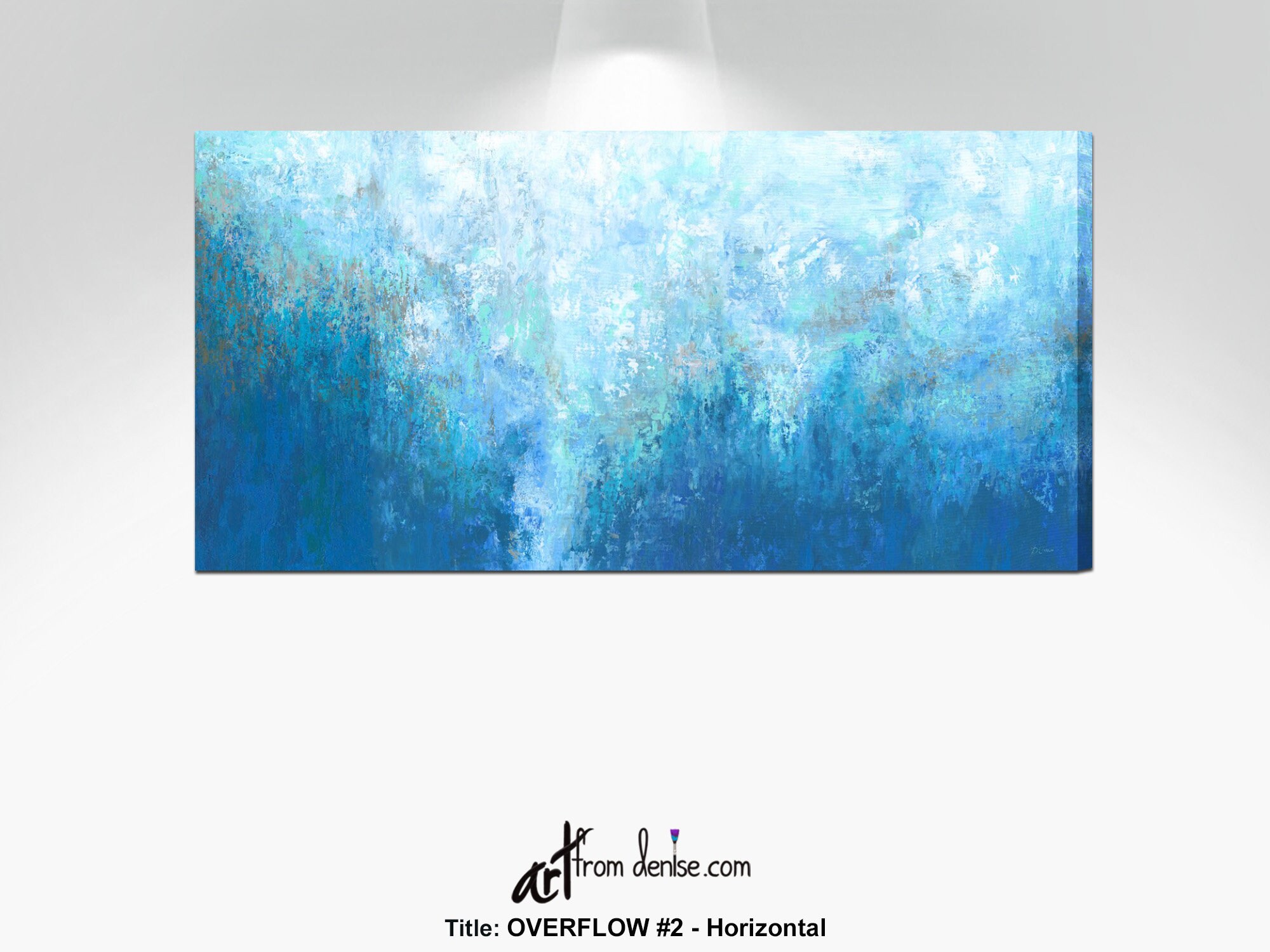 Oversized artwork Blue abstract wall art canvas Modern wall | Etsy