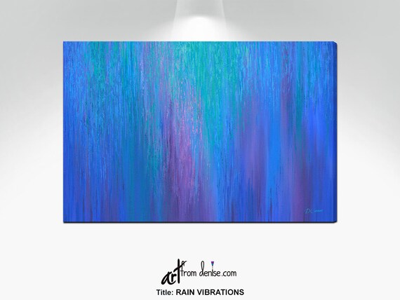 Cobalt Blue And Purple Abstract Canvas Wall Art For Jewel Tone Bedroom Decor Over Bed Art Over Couch Or Dining Room Picture