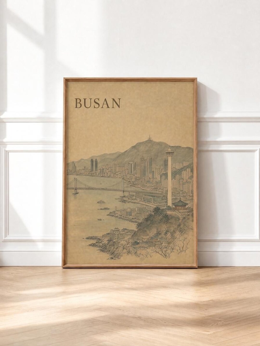 Busan South Korea Poster | Korean Cityscape Art Print - Etsy
