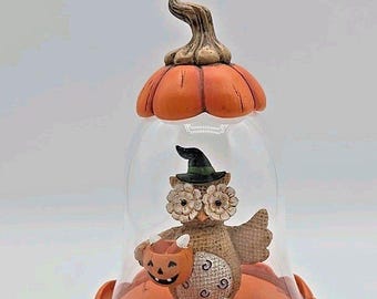 VTG Lenox Mr. Grump Halloween Pumpa Glasglob Bethany Lowe "7.5" Mint