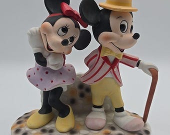 Walt Disney Micky Maus und Minnie Maus Porzellan Figur