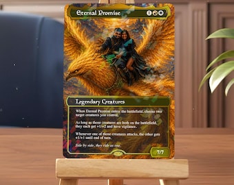 Personalized MTG Card for Couples, Custom Fantasy Trading Card, Gamer Boyfriend Gift, Anniversary Gift for Him