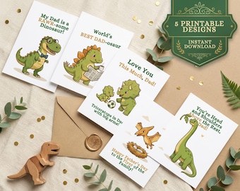 Haz sonreír a papá con una tarjeta rugiente del Día del Padre de su pequeño dinosaurio.