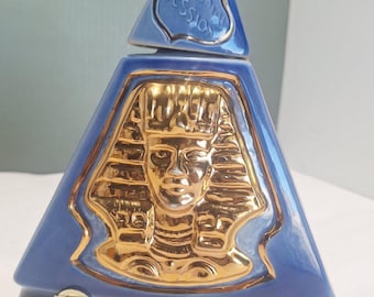 1970 Jim Beam Imperial Session Indiana Decanter Blue Pyramid Timbre fiscal vide