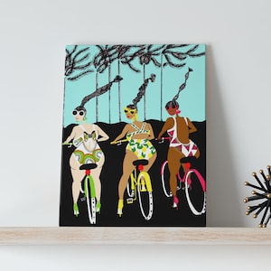 Riding in swimsuits Canvas Print immagine 1