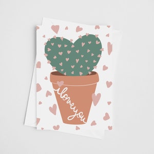 Love Cactus - Un conjunto de 5 tarjetas