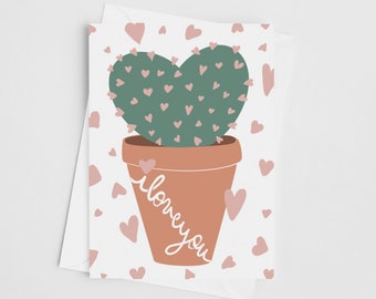 Love Cactus - A set of 5 cards