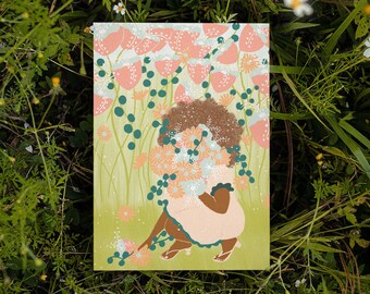 Flowers In The Meadow ( A Set of 5 Cards)