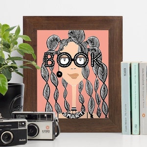 BookSmart with Braids ART PRINT