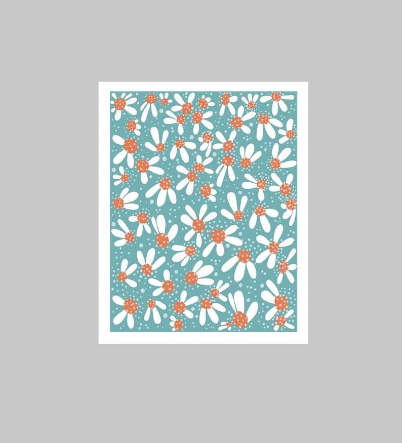 Wild Blue Daisies Art Print image 2