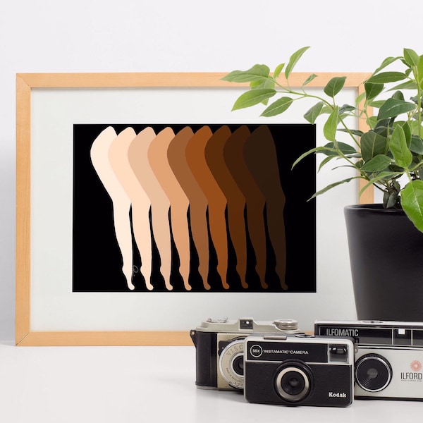 Shades of Legs-kunstprint: inclusief woondecoratie
