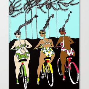 Riding in swimsuits Canvas Print immagine 2