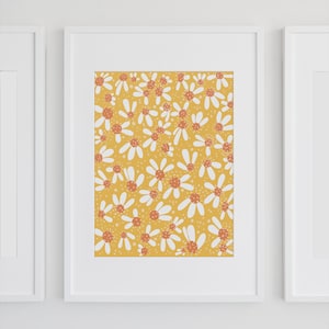 Wild Marigold Daisies - ART PRINT