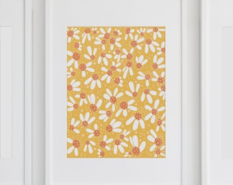 Wild Marigold Daisies - ART PRINT