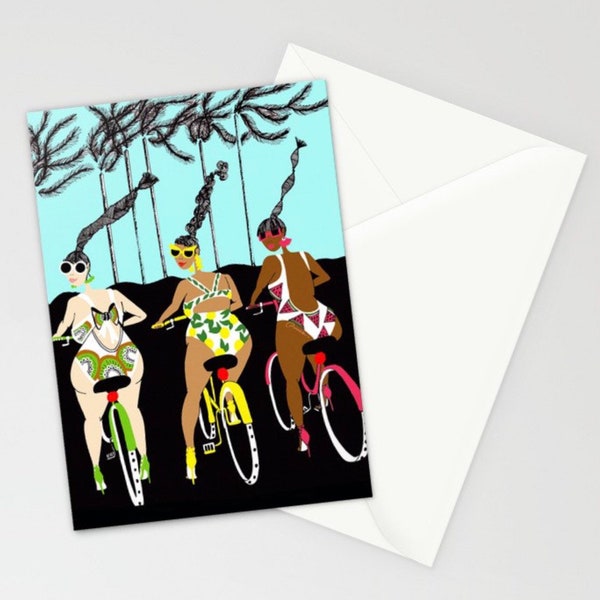 Ride in your swimsuits - Set of 5 CARDS
