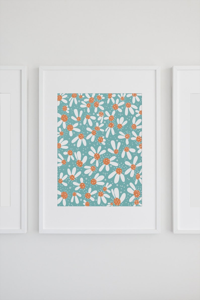 Wild Blue Daisies Art Print image 3