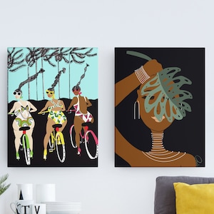 Riding in swimsuits Canvas Print immagine 3