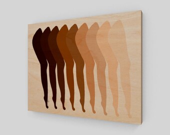 Shades of Legs (Wood Print)