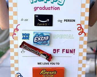 Graduation Candy Poster Printable, Last Minute Grad Gift, Candygram, Instant Download, Printable,