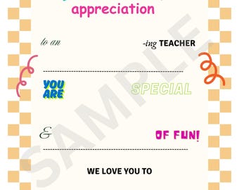 Teacher Candy Poster Printable, Last Minute Gift, Candygram, Instant Download, Printable,