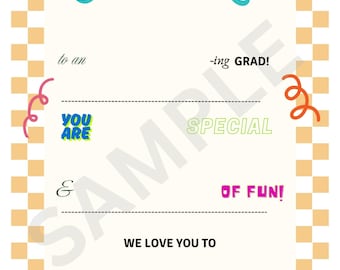 Graduation Candy Poster Printable, Last Minute Grad Gift, Candygram, Instant Download, Printable,