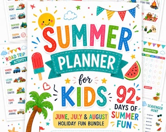 Agenda d'activités d'été pour enfants à imprimer, Activités sans écran, Jeux sur la route, Amusant les jours de pluie