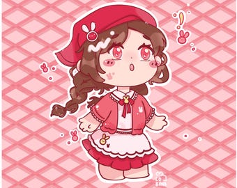 Sticker personnage petit chaperon rouge | Décalcomanie en vinyle à découper