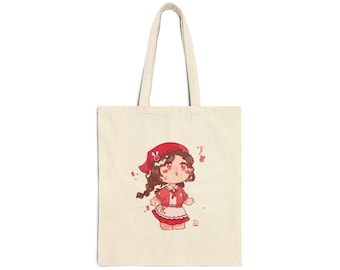 Sac fourre-tout Chibi Girl in Red Riding Hood | Cabas en toile