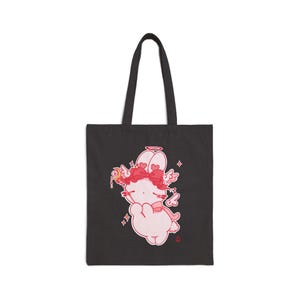 Kawaii Angel Tote Bag | Cherub Illustration Canvas Bag image 2