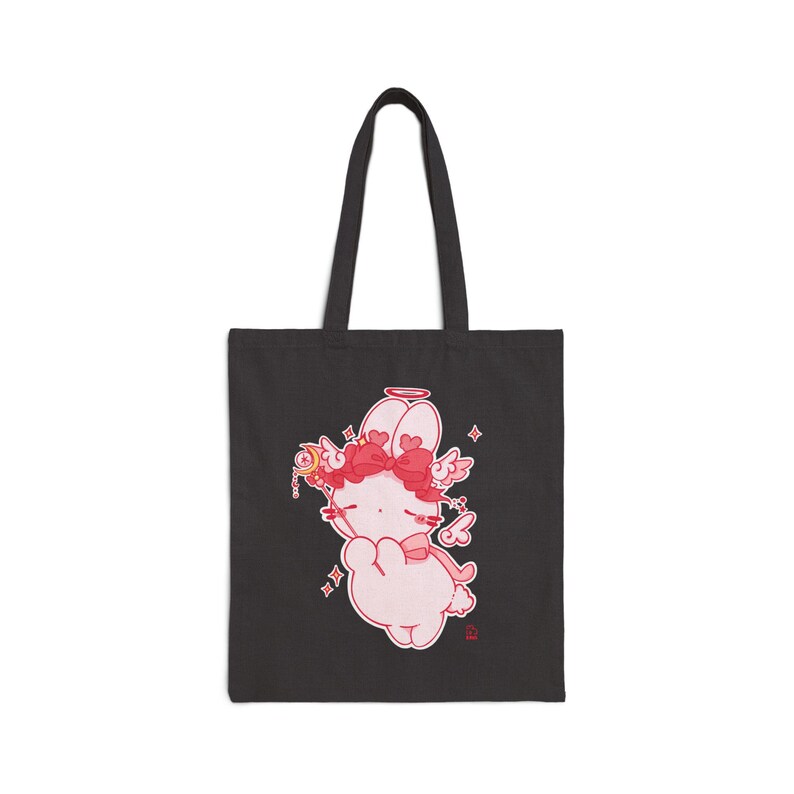 Kawaii Angel Tote Bag | Cherub Illustration Canvas Bag image 2