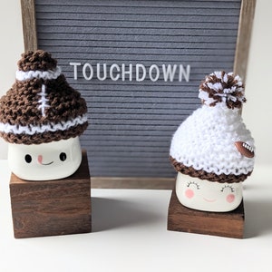 Marshmallow Mug Hats Rae Dunn Inspired Holiday Decor Football School Superbowl Fall Sports Mug Topper Tiered Tray Classroom Office Mantle