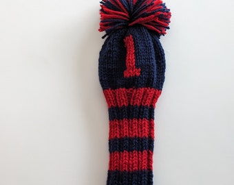 Single Cover, Made-to-Order! Hand Knitted Golf Club Sock Custom Head Cover, (Drivers, Woods, Irons, Hybrids, Any Size) Cute Golf Gift