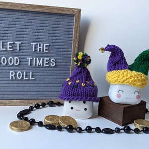 Marshmallow Mug Hat Rae Dunn Inspired Knitted Holiday Decor Mantle Mardi Gras Mask New Orleans Mug Topper Tiered Tray Accessories