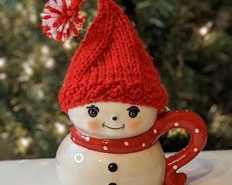 Johanna Parker Inspired Mug Hat Holiday Decor Christmas Mantle Red Black Valentine's Day Patriotic Mug Topper Tiered Tray Folk Art Accessory
