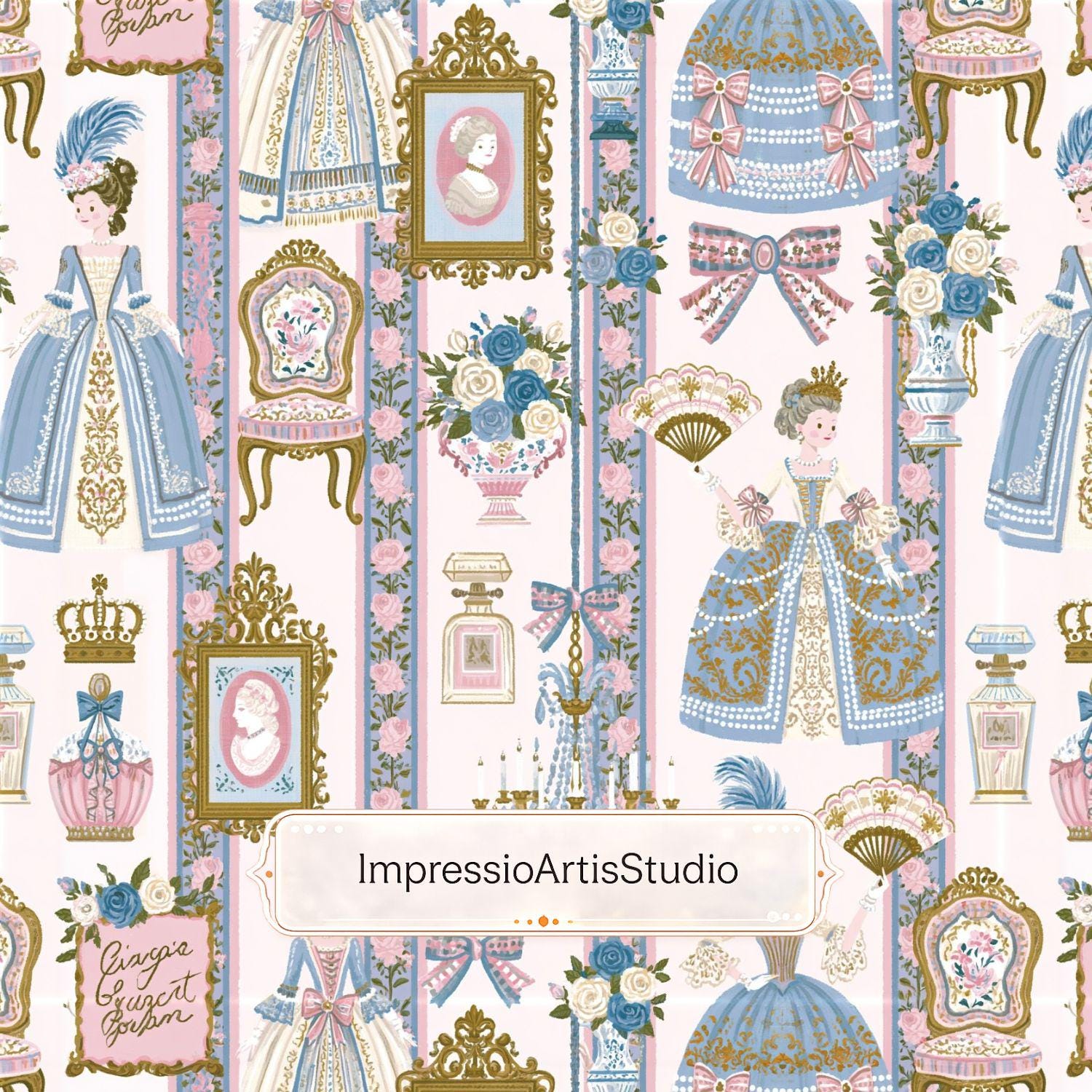 Rococo wallpaper - Etsy 日本