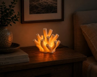 Coral Reef Table Lamp – Ocean Night Light for Beach House Decor