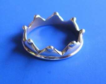 Silver Crown Ring , Hand Made Solid Silver , Silver Jewellery , Silver Jewelery