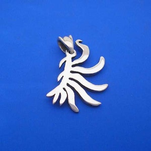 Silver Kangaroo Paw Pendant , Hand Made Solid Silver