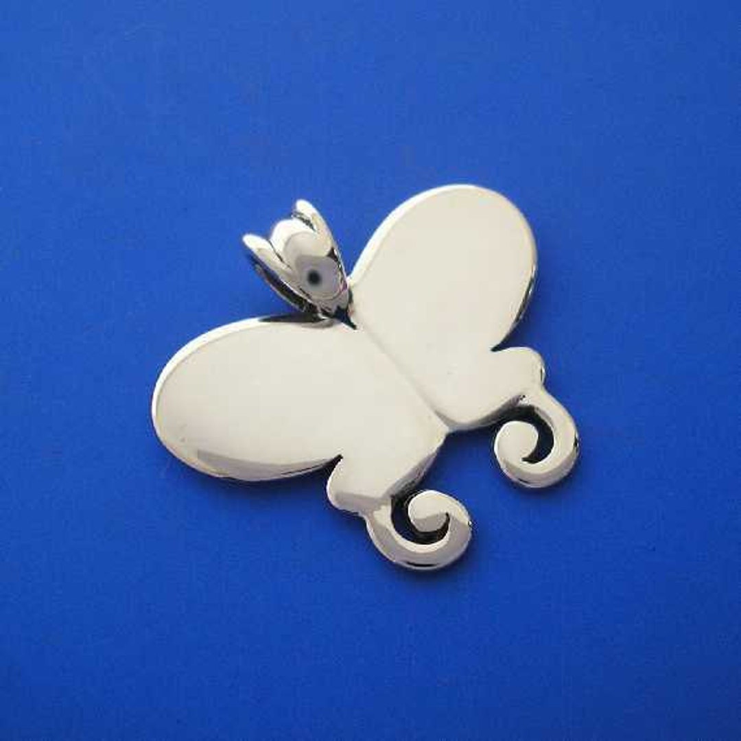 Silver Butterfly Dragonfly Pendant Hand Made Solid Silver - Etsy
