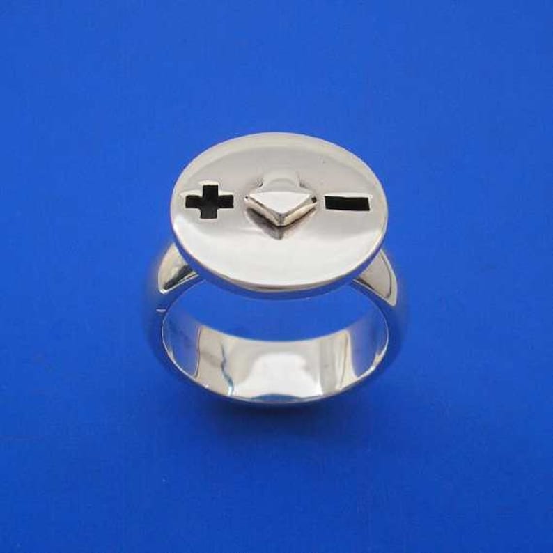 Silver Spinning Decision Maker Ring , Hand Made Solid Silver image 1