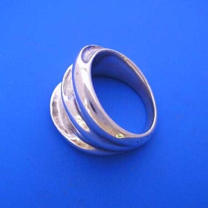 Silver Wave Ring , Hand Made Solid Silver Jewelry Jewellery image 4