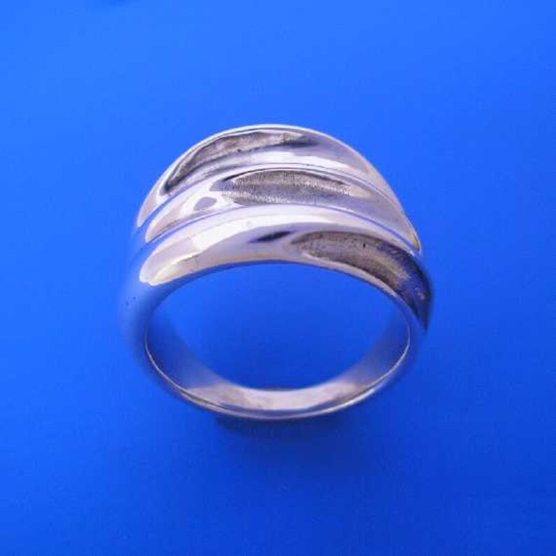 Silver Wave Ring , Hand Made Solid Silver Jewelry Jewellery image 3