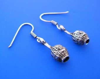 Silver Gum Nut Earrings , Hand Made Solid Silver