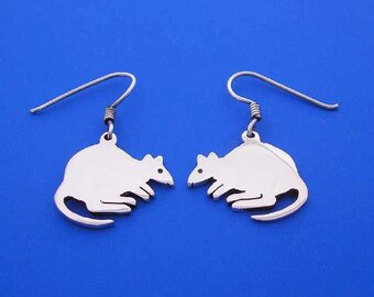 Silver Quokka Earrings , Hand Made Solid Silver , Silver  Jewelry Jewellery