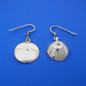 Silver Cup and Saucer Earrings , Hand Made Solid Silver image 5